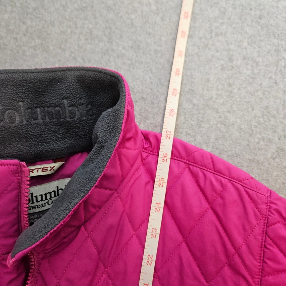 COLUMBIA Quilted Jacket Women XL Pink Vertex Interchange Puffer Fleece Lined - Picture 5 of 16